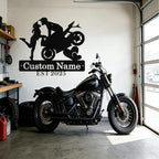 Custom Motorcycle Couple Metal Signs Personalized Biker Couple Name Sign Custom - Image 8
