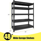 SDXYSTCE 48" W Garage Storage Shelves Heavy Duty, 3000LBS Loads Adjustable - Image 3