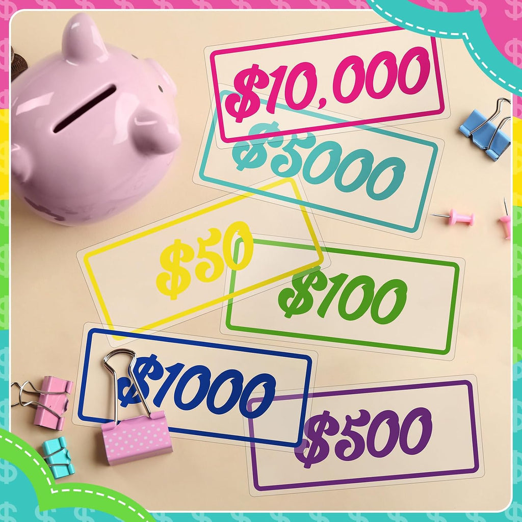 50 Pcs Cash Stuffing Placeholder for Envelopes Binder Pocket Cash Stuffing Placeholder Place Holder for 100 Envelopes Money Saving Challenge(Classic)