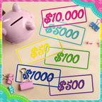 50 Pcs Cash Stuffing Placeholder for Envelopes Binder Pocket Cash Stuffing Placeholder Place Holder for 100 Envelopes Money Saving Challenge(Classic)