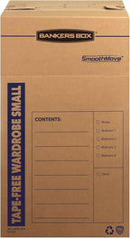 Bankers Box Short Wardrobe Box 3 Pack, Tape-Free Design, 20-in x 20-in x 34-in - Image 7