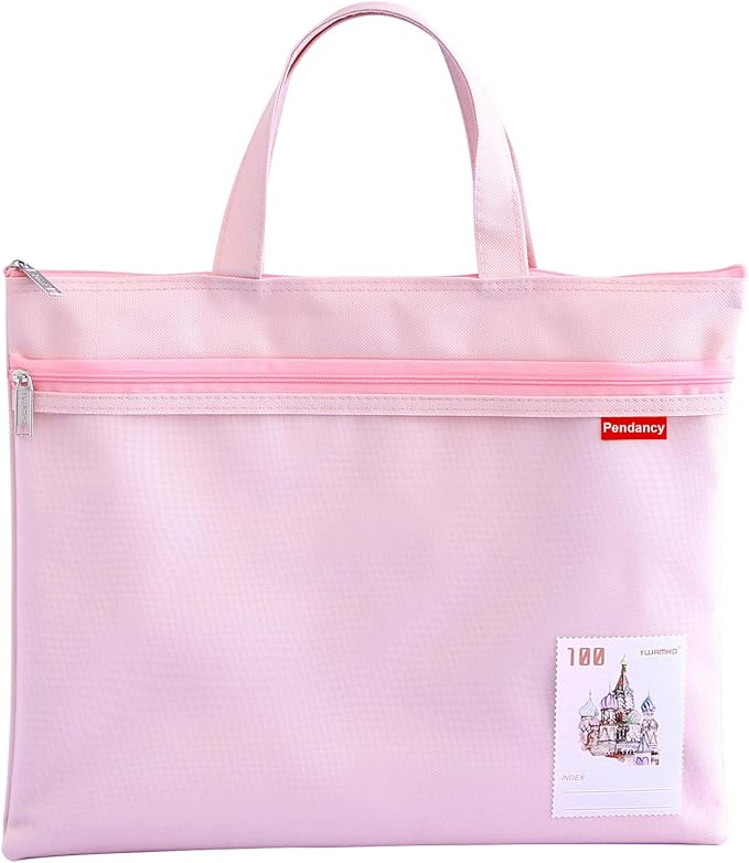 Pendancy Mesh Zipper Pouch 11x13.7 in, Large Double Pocket Waterproof File Bag by Pendancy