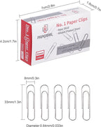 PAPERPAL Paperclips for Office School & Personal Use, #1 Nonskid Paper Clip - Image 2
