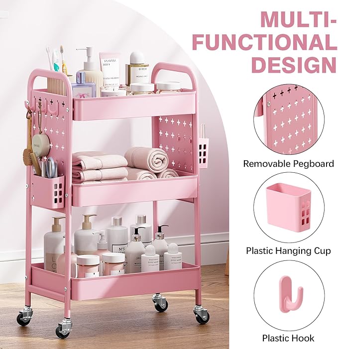 KINGRACK 3 Tier Rolling Cart - Image 3