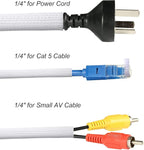 CrocSee 25ft - 1/4 inch Braided Cable Management Sleeve Cord Protector - - Image 3