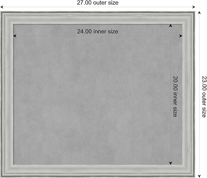 Amanti Art Silver Framed Magnetic Board 23x27 Medium Vision Board - Image 4
