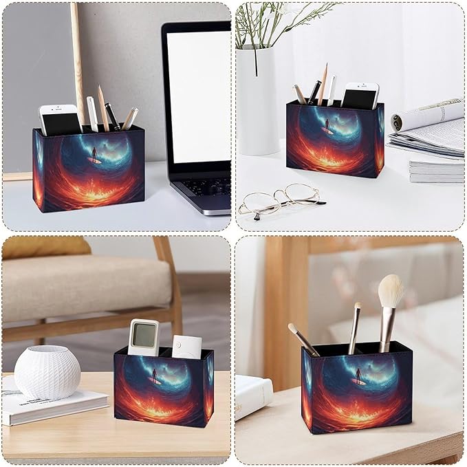 Famame Astronaut Surfing Space Wave Pencil Holder - Image 4