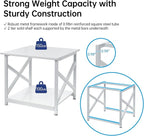 Fannova 23.6 x 23.6 Inches Large Printer Stand, 2 Tier Square Printer Table - Image 4