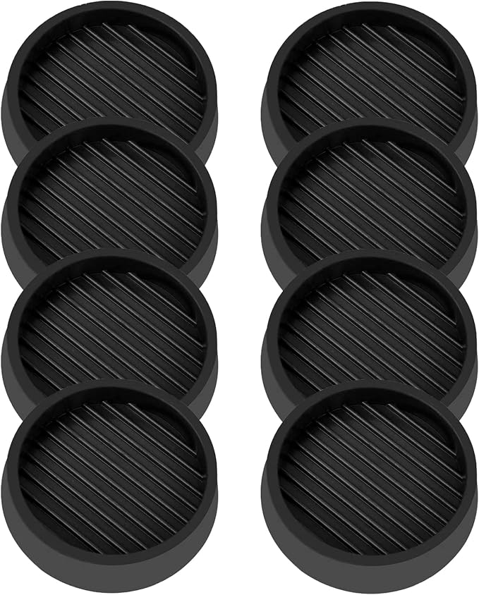 VOCOMO 2X2 Round Rubber Caster Cups, Non Slip Furniture Pads, Anti-Slip Gripper by VOCOMO