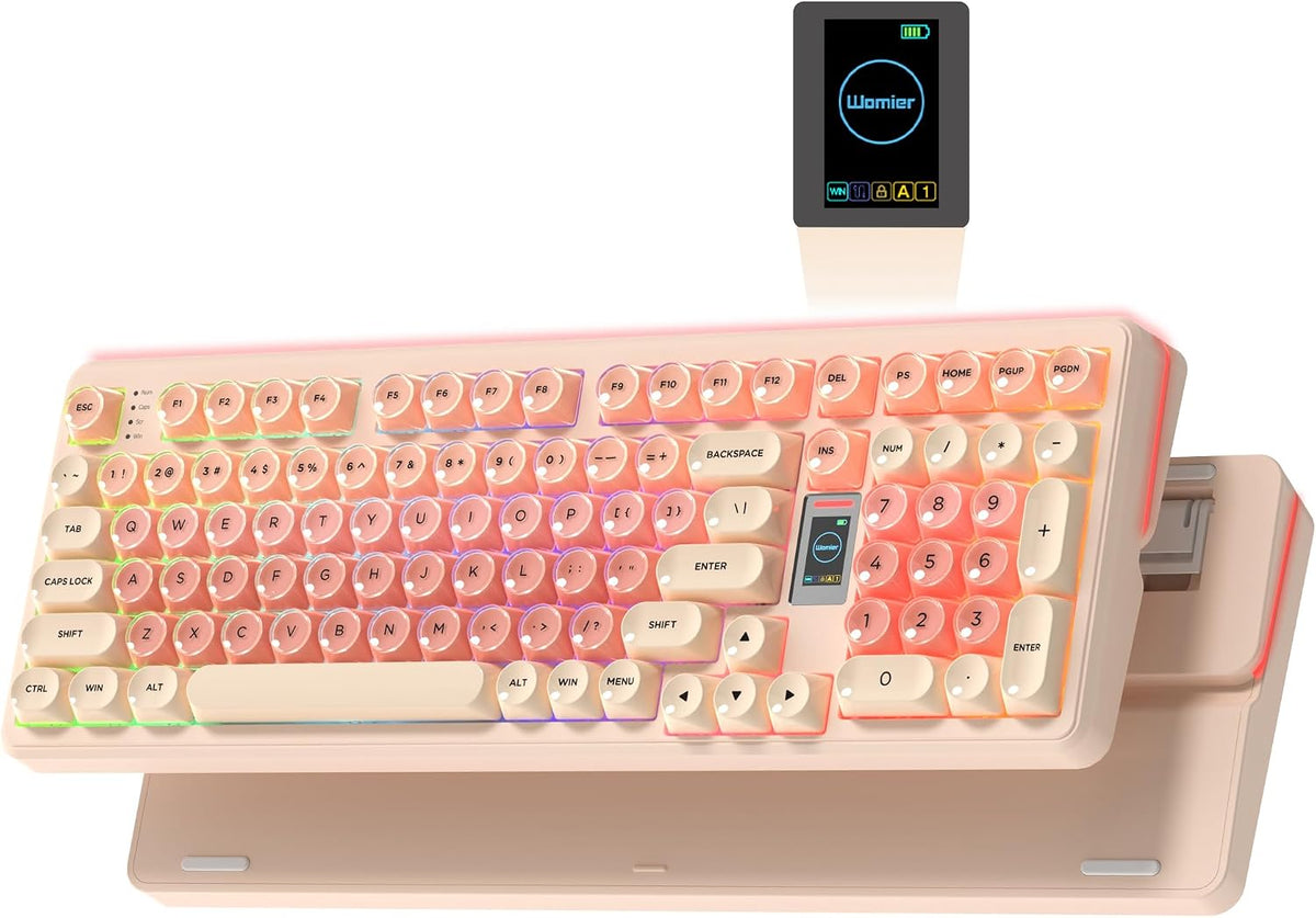 Keymatic WK98 Foundation Mechanical Keyboard, Pink Creamy Gaming Keyboard