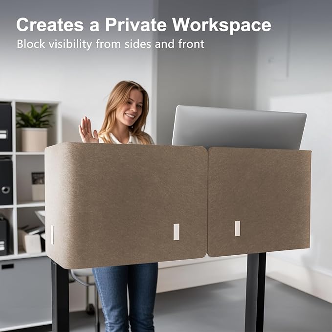 ERGO COLLECT Desk Privacy Panel, 2-in-1 Adjustable Acoustic Desktop Partition - Image 3