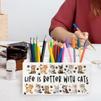 QZQE Cat Pen Pencil Holder Organizer - Image 2