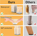 Clear Square Chair Leg Protector - Image 5