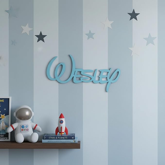 Personalized Wooden Name Sign Custom Wood Nursery Kids Room Wall Decor Plaque - Image 5