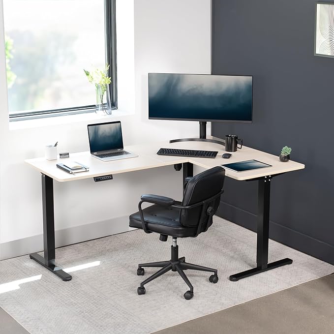 VIVO Electric Corner 63 x 47 inch L-Shaped Standing Desk, Memory Height - Image 7