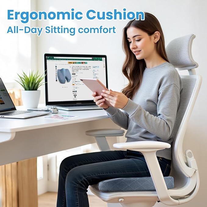 TushGuard Office/Car Seat Cushion, Non-Slip Sciatica & Back Coccyx Tailbone - Image 7