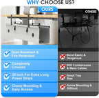 KIGJU Under Desk Cable Management Tray, 40-inch No-Drill Cord Organizer - Image 6