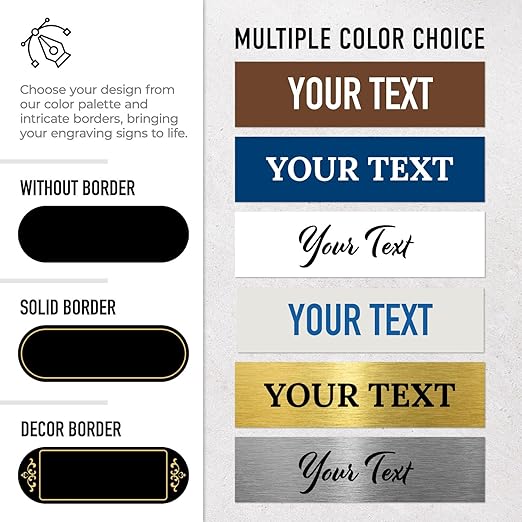 Custom Wall or Door Sign, Personalized Buble Plaque Engraved Message - Image 2