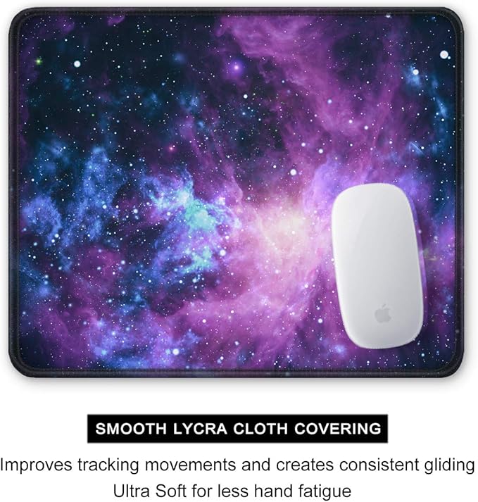 Auhoahsil Mouse Pad, 12 x 10 in Galaxy Theme Computer Mouse Pad - Image 4