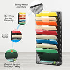 EASEPRES Desk File Organizer Mesh 11-Tier, Hanging Wall Mount Document - Image 4
