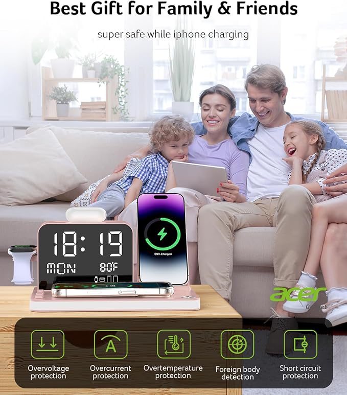 Acer 7-in-1 Wireless Charging Station - 30W Fast Wireless Charger - Image 9