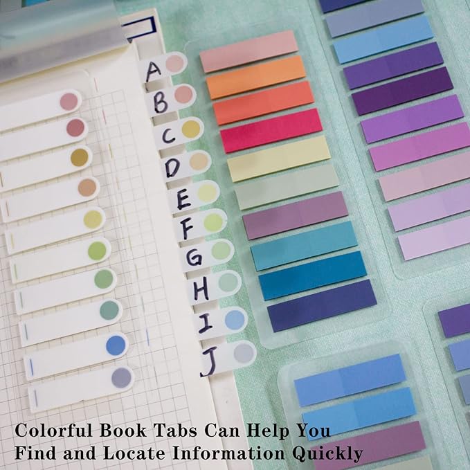 ELII 800pcs Books Tabs for Annotating, Sticky Tabs Clear Sticky Notes, Page - Image 3