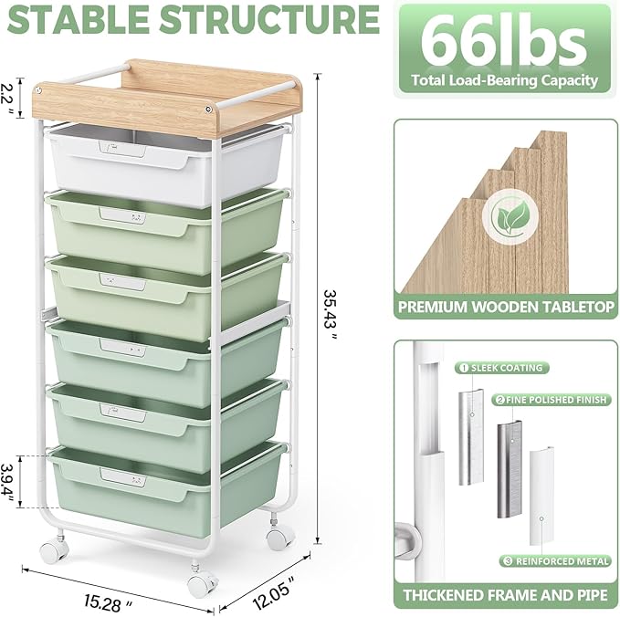 Rolling Storage Utility Cart - Image 3