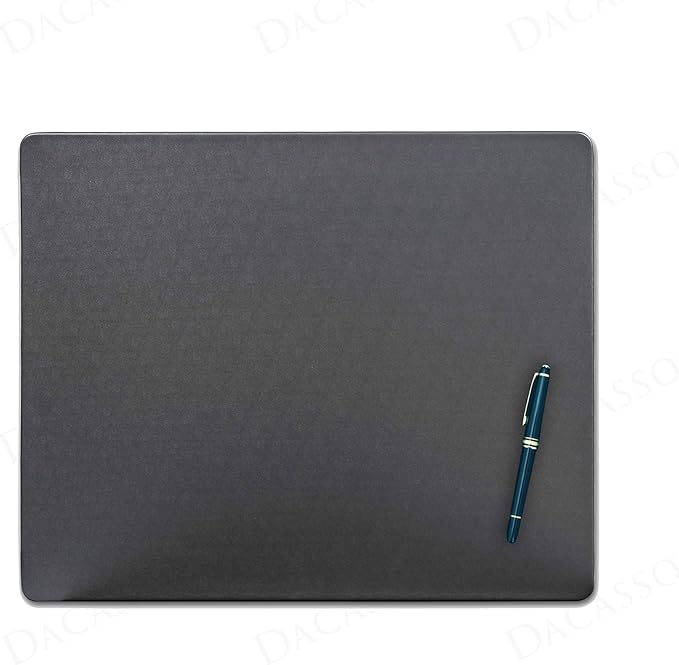 Dacasso 17" x 14" Gray Leatherette Luxury Conference Table Pad by Dacasso