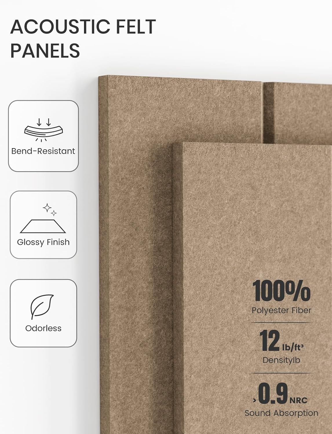 Fluxynara Felt Bulletin Board & Cork Board Alternative 48'' x 36&...