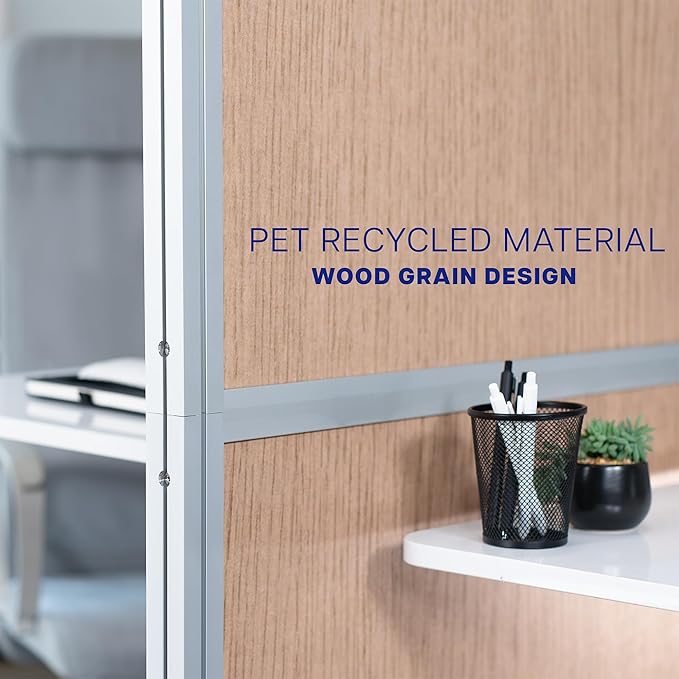 VIVO Modular Wall System, 2 PET Panels, Modern Professional Office Cubicle - Image 9