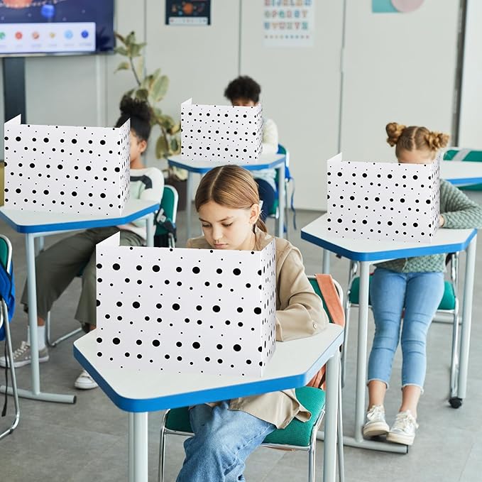 Crtiin 24 Pcs Privacy Folders for Students Desk Dividers Standard School - Image 5