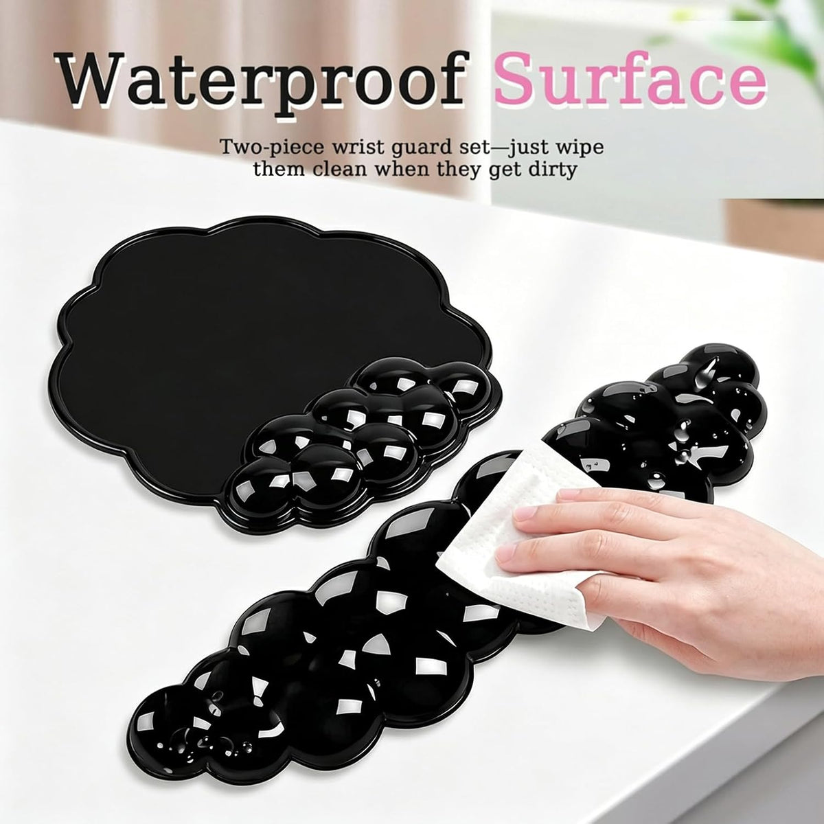 Gel Wrist Rest and Cloud Mouse Pad, for Keyboards and Mice - Ergonomic Pink K...