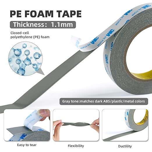 Heavy Duty Double Sided Tape 2in×20Ft, Made of 3M PE Foam Mounting Tape - Image 2