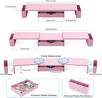 Spacrea Metal Desk Organizers and Accessories, Dual Monitor Stand Riser - Image 5