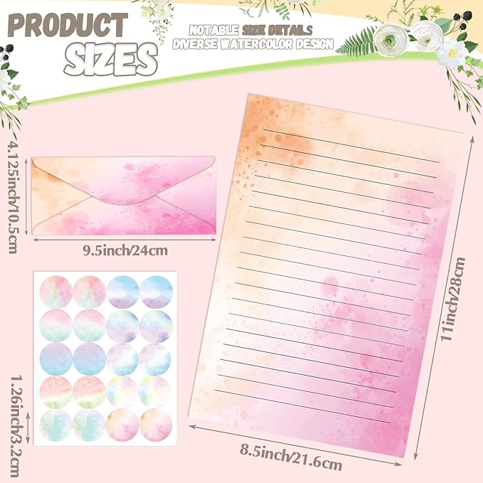 TaoBary 160 Pcs Stationery Paper Set 50 Double Sided Stationery Papers - Image 4