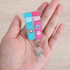 Funny Phlebotomy Badge Reel | Cute Retractable ID Card Phlebotomist Badge - Image 2