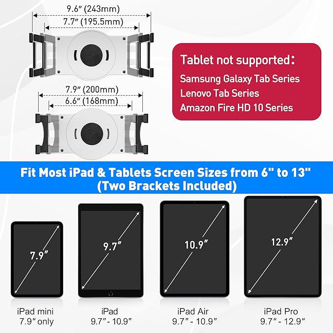 AboveTEK Retail Kiosk iPad Stand, 360° Rotating Commercial POS Tablet Stand - Image 3