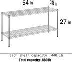 Regal Altair 18" Deep x 54" Wide x 27" Height Wire Shelving Kit | 2-Tier | NSF - Image 3