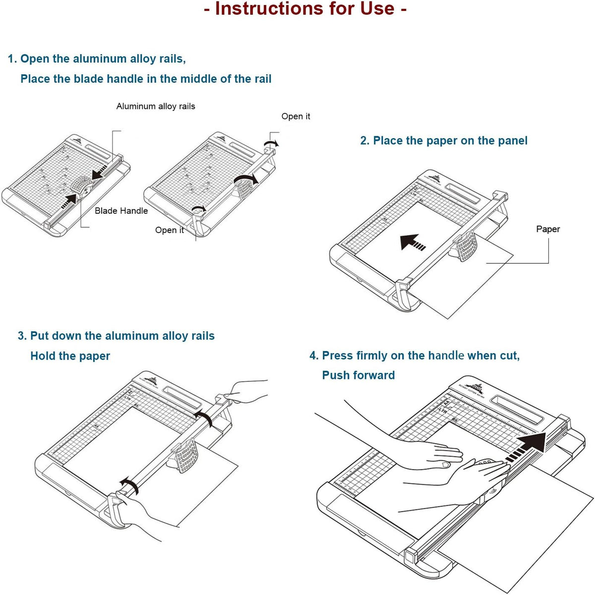 3-Way 12.6 Inch (A4 size) Rotary Trimmer Cutter Perforate & Scallop