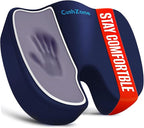 XXL Seat Cushion Office Car Seat Cushion, Memory Foam Cushion by CushZone