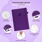 Clever Fox Password Book with alphabetical tabs. Internet Address Organizer - Image 2