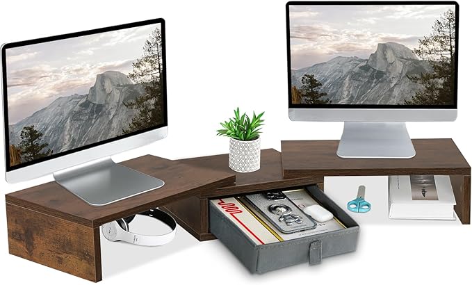 TEAMIX 3 Shelf Monitor Stand Riser by TEAMIX