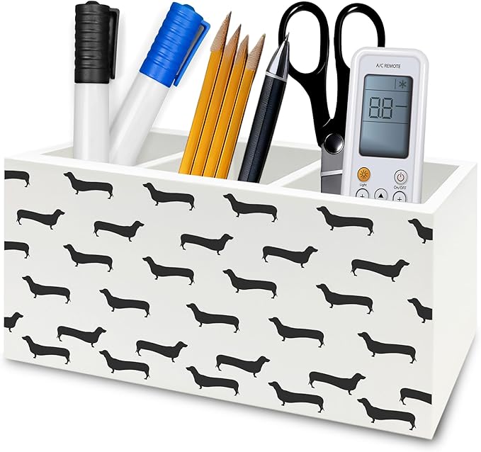 QZQE Black Dachshund Pen Pencil Holder Organizer by Unknown
