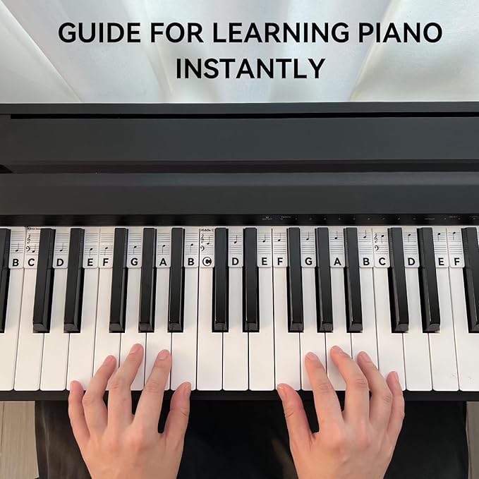 BEATBIT Piano Notes Guide for Beginner, Removable Piano Keyboard Note Labels - Image 2