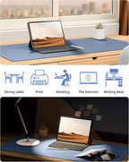 YSAGi Leather Desk Protector, Office Mat, Large Mouse Mat, Non-Slip PU Leather - Image 6