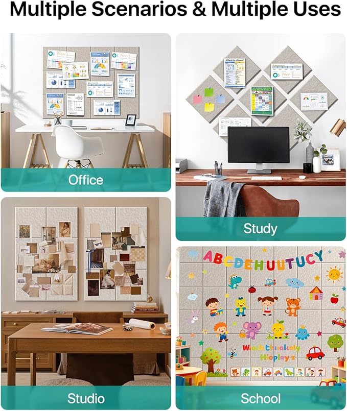 Large Cork Boards for Walls, Cork Boards for Office Decor, Felt Board - Image 7
