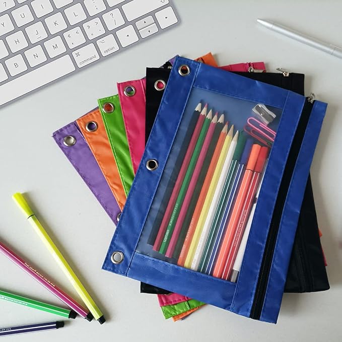 YoeeJob Binder Pouches for 3 Ring Binder, Pencil Pouch Pen Holder Case - Image 3