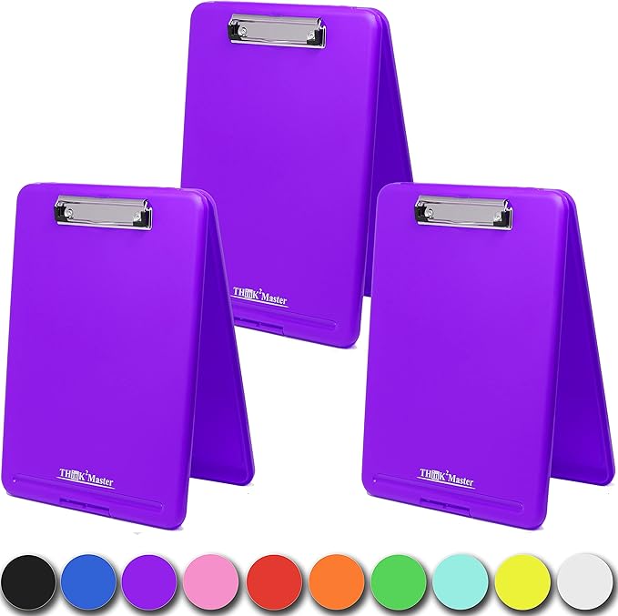 Think2Master Purple Plastic Storage Clipboard. | 25% Heavier & Sturdier| Heavy by Think2Master