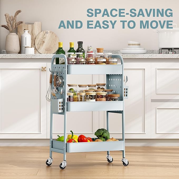 KINGRACK 3 Tier Rolling Cart - Image 6