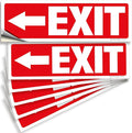 iSYFIX Exit Signs Stickers 6 Pack 12x4 Inch by iSYFIXPREMIUMSIGNS